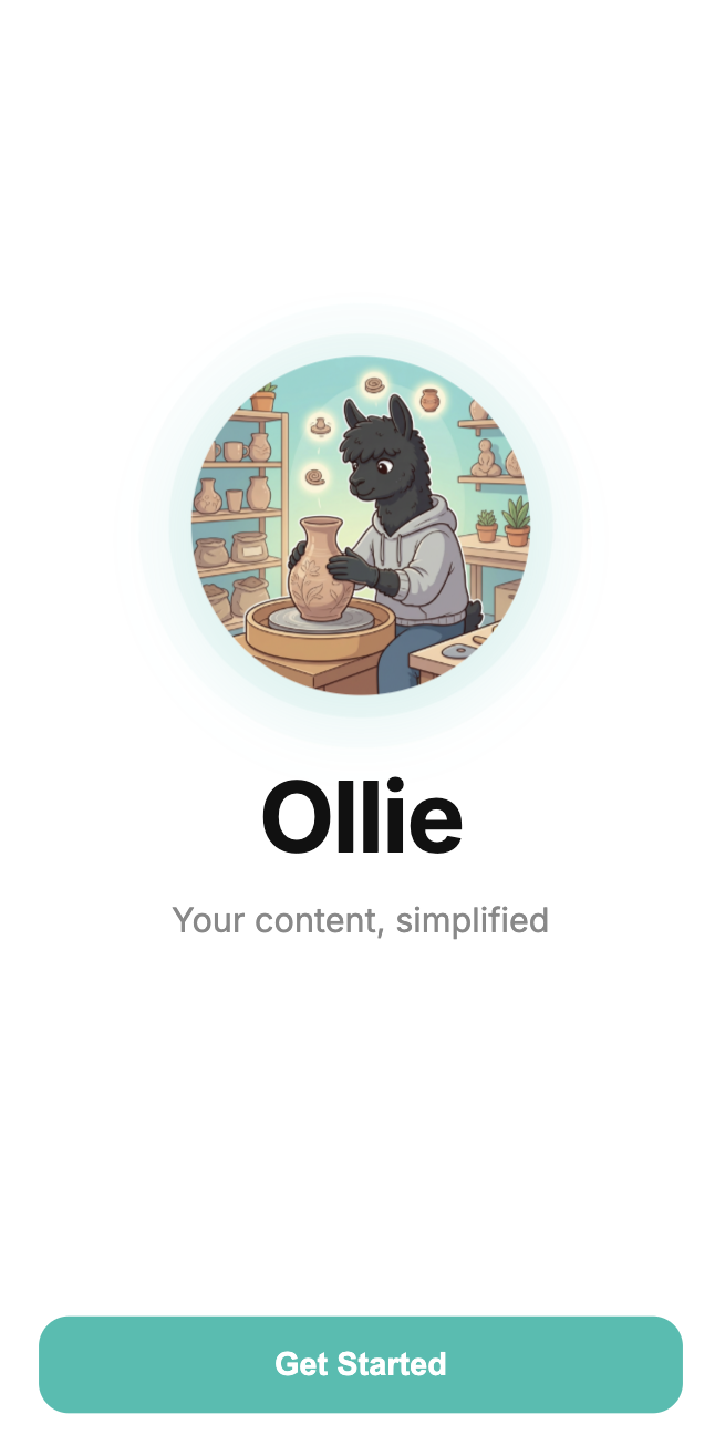The Ollie app open on a phone